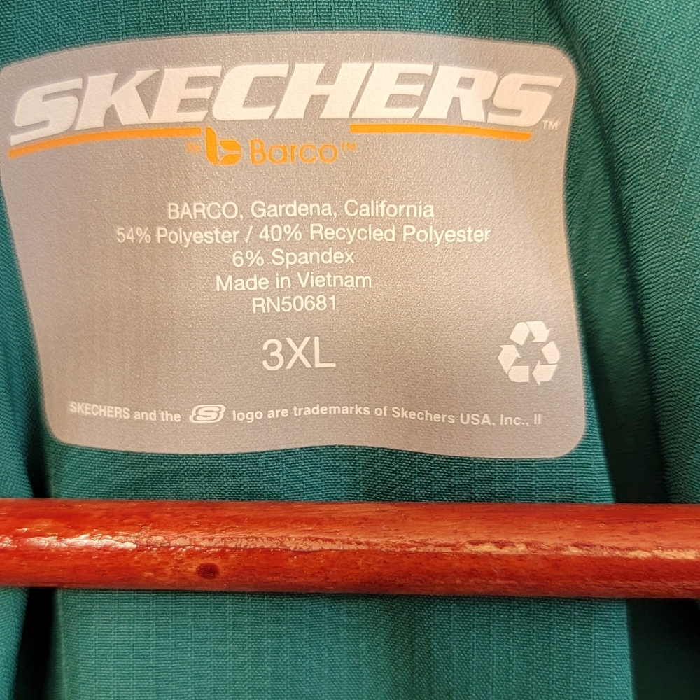 Sketchers By Barco Nwt Hunter Green Breeze Vneck Stretch Womens‎ Scrub Top 3x - Picture 4 of 9